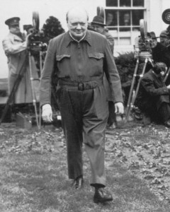 Churchill in sireen suit
